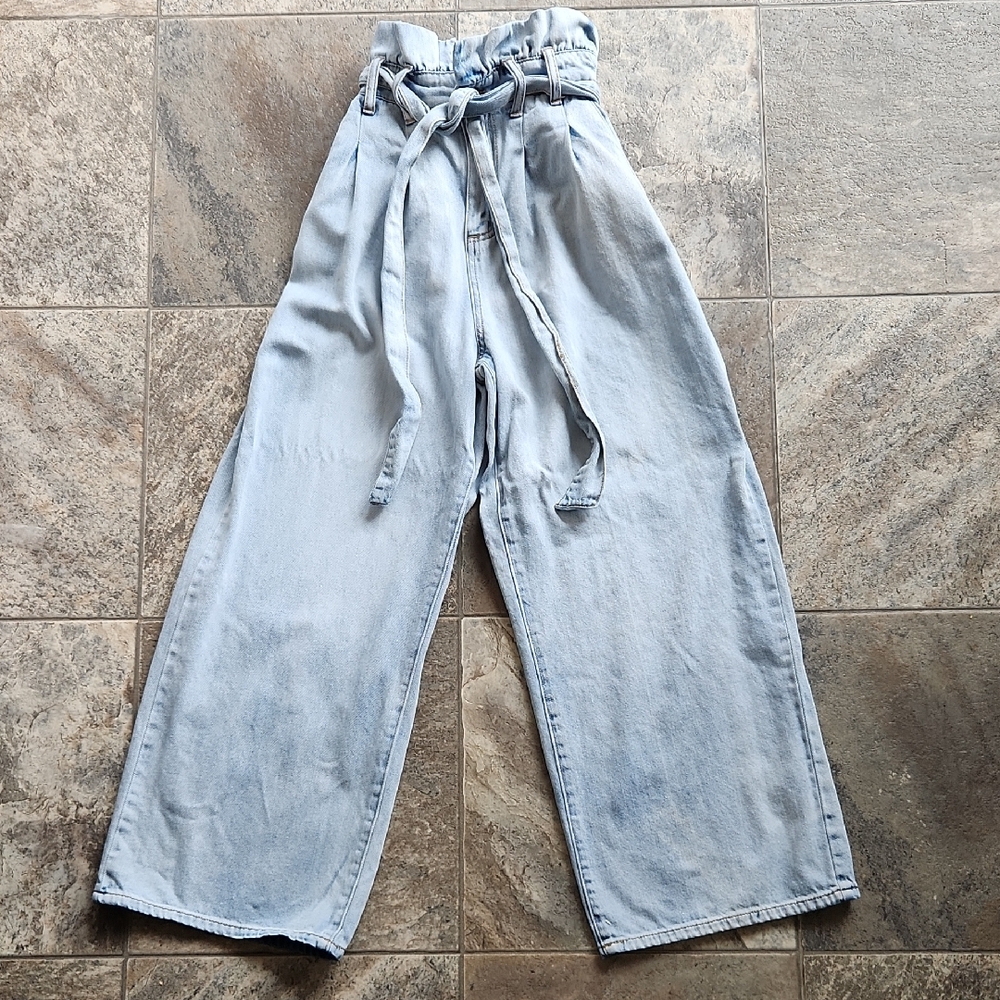 Blank NYC Light Blue Paperbag Waist Jeans